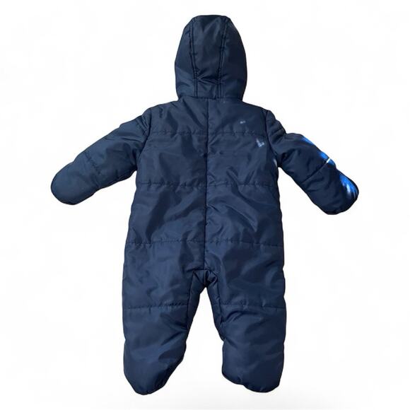 Baby Xtreme Snowsuit Size 9-12 Months Blue Yellow Fleece Lined Full Zip Infant - Picture 2 of 8
